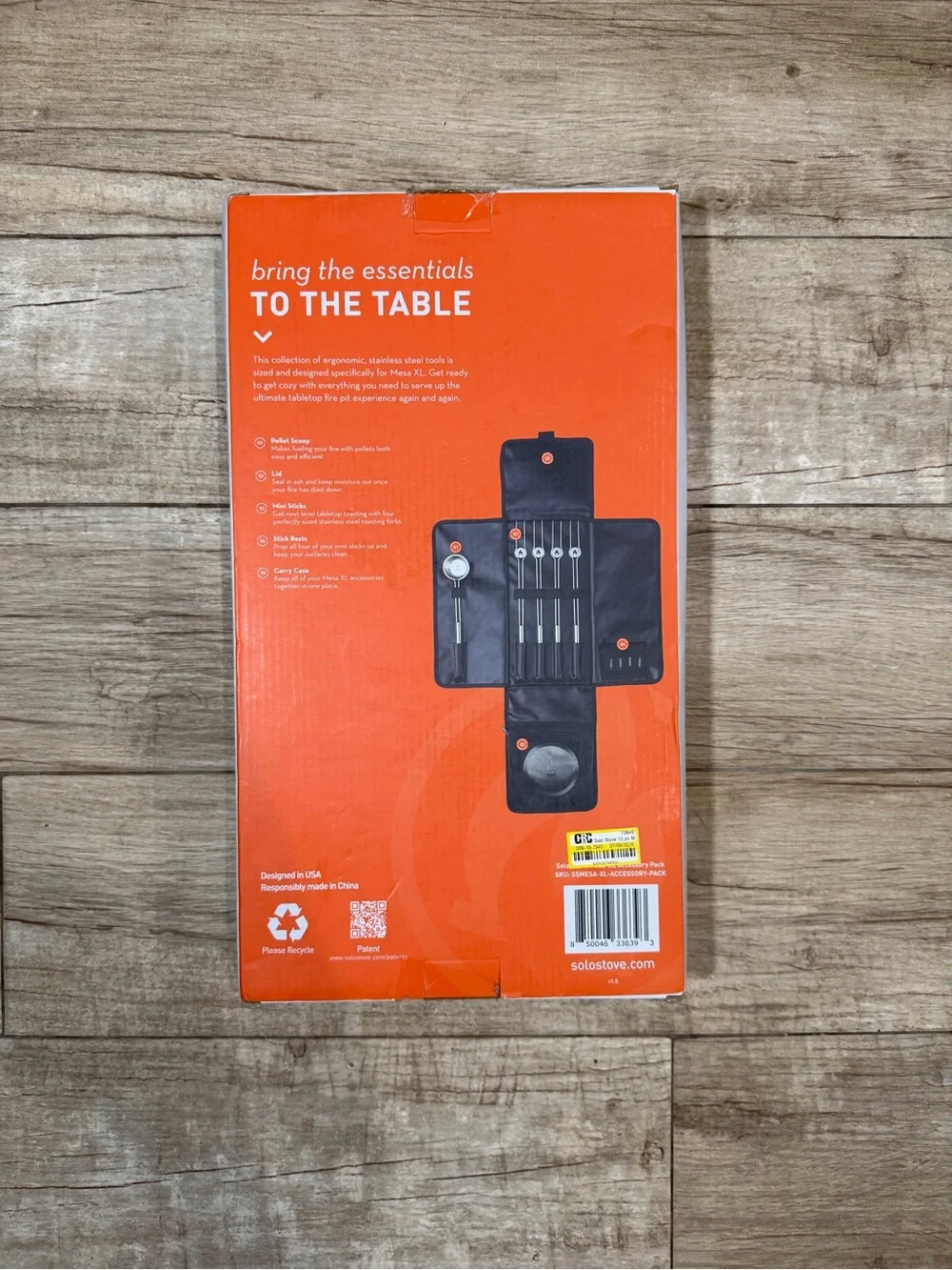 Solo Stove Mesa XL Accessory Pack – Black Carry Case & Stainless Tools